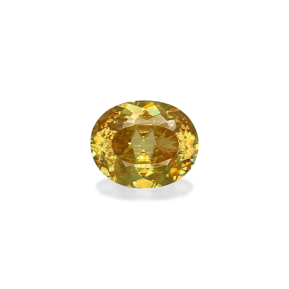 yellow sphene, 6.07ct oval cut — main view