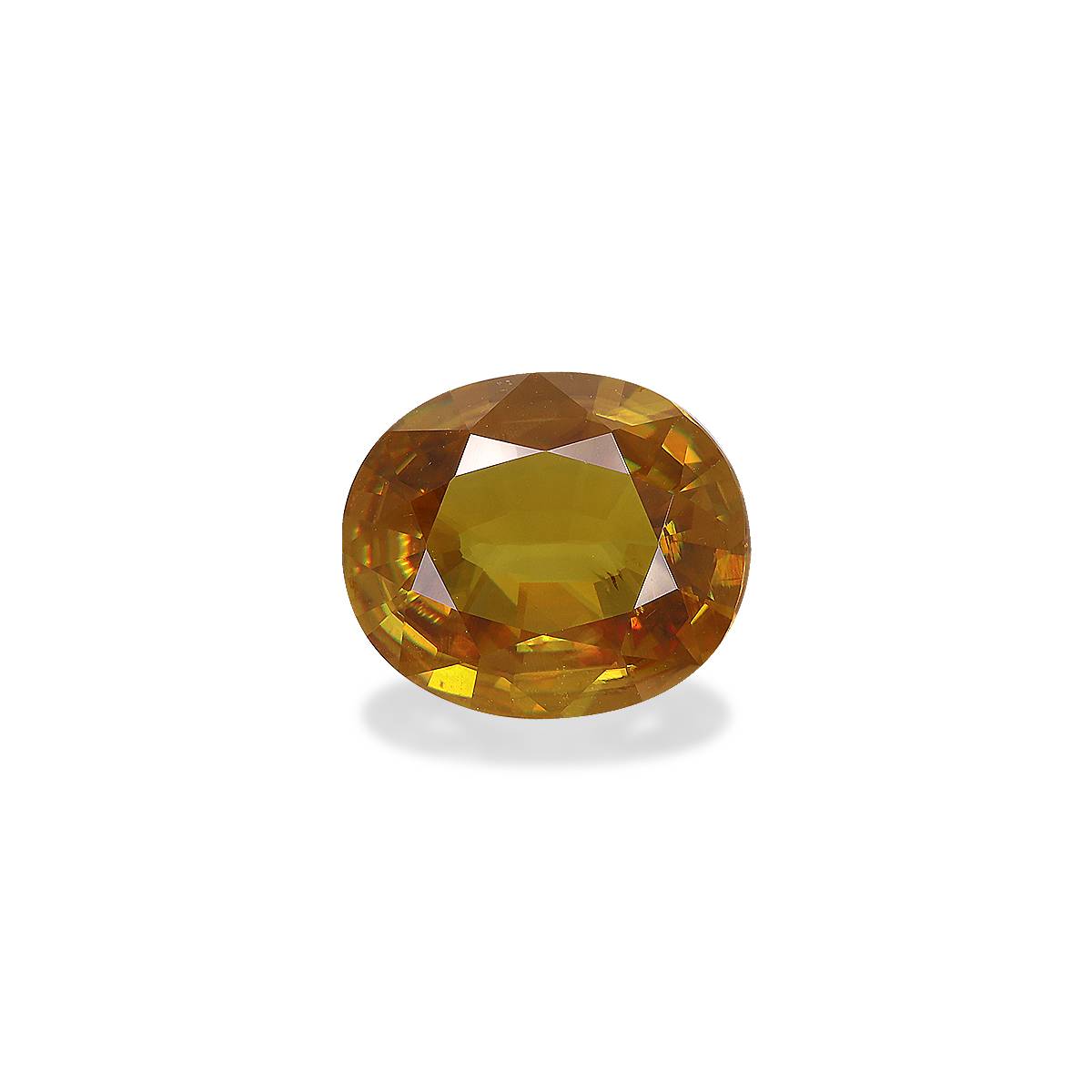 golden yellow sphene, 5.2ct oval cut — main view