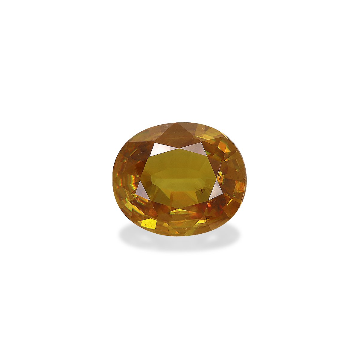 golden yellow sphene, 5.2ct oval cut — main view