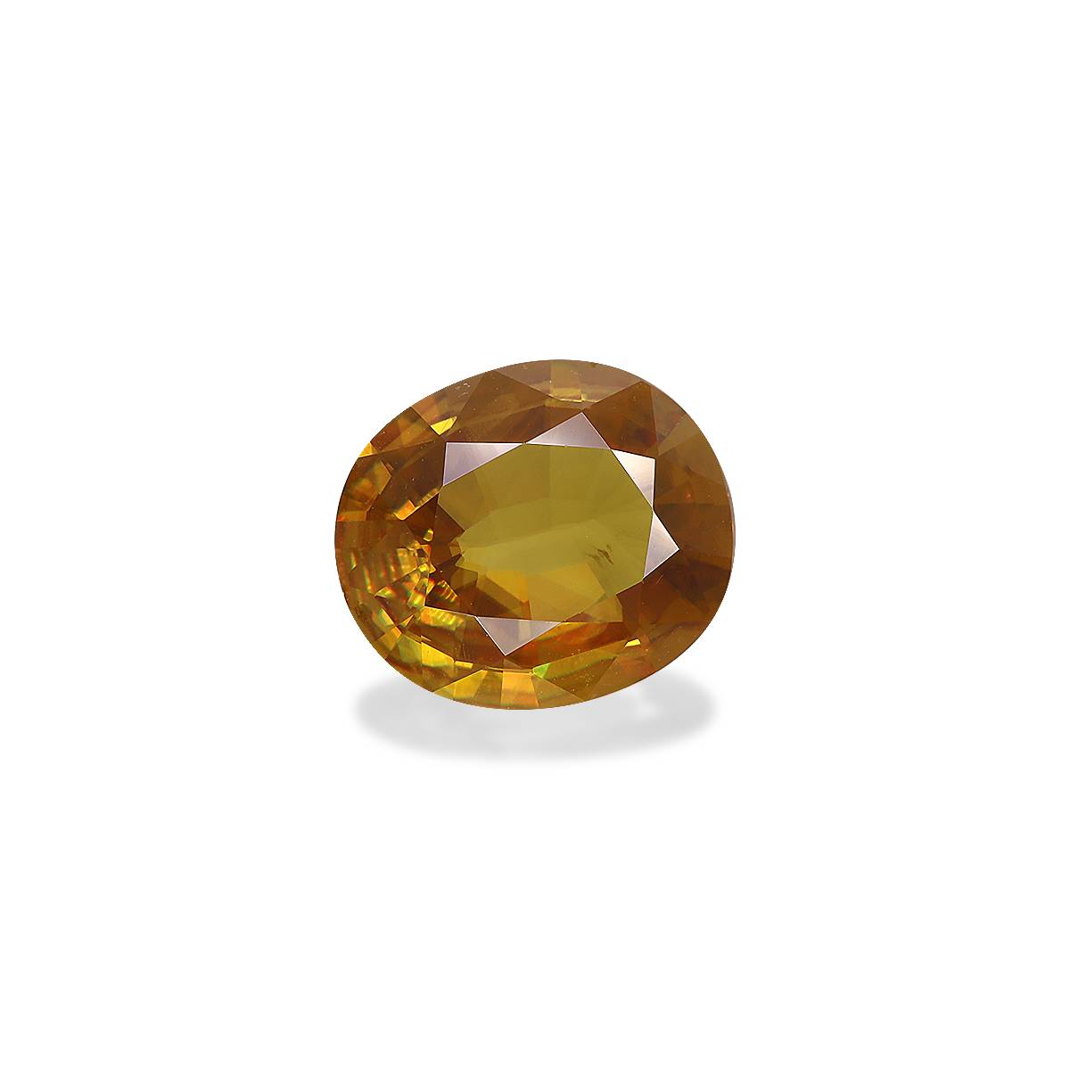 golden yellow sphene, 5.2ct oval cut — view 3