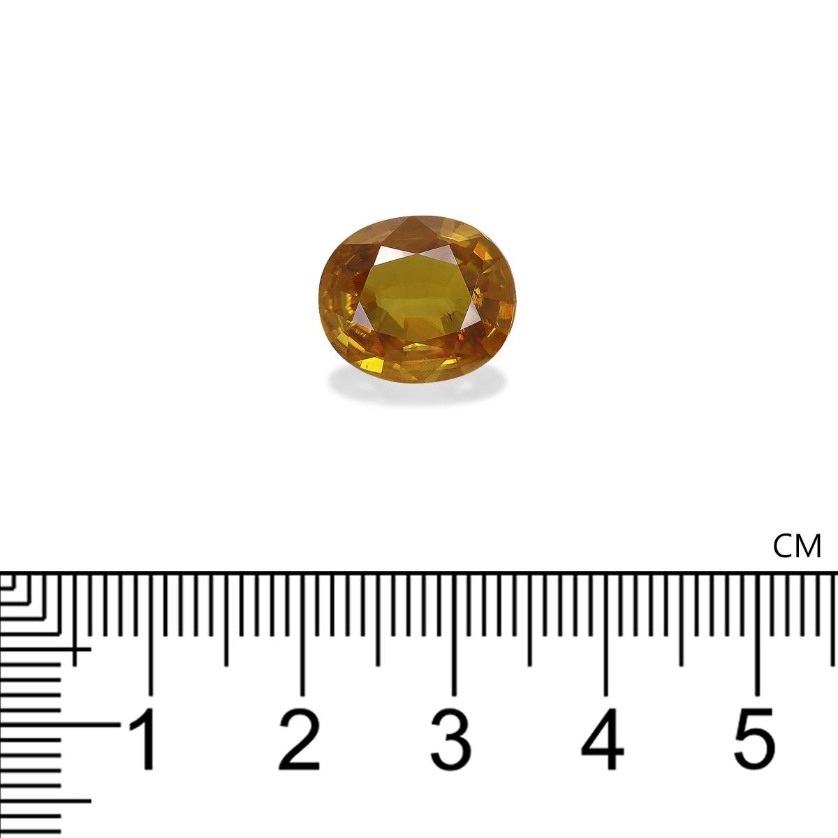 golden yellow sphene, 5.2ct oval cut — view 4