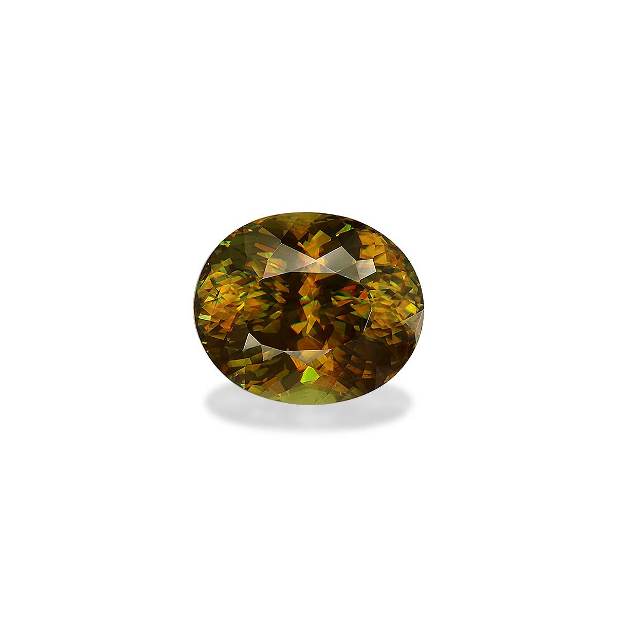 corn yellow sphene, 6.7ct oval cut — main view