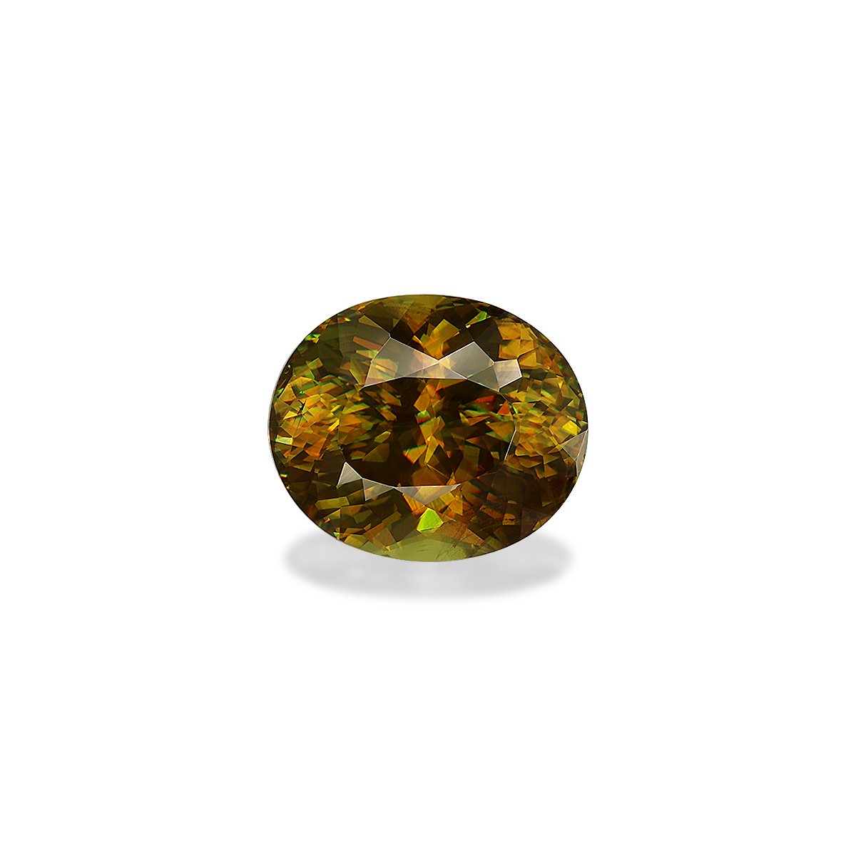 corn yellow sphene, 6.7ct oval cut — main view