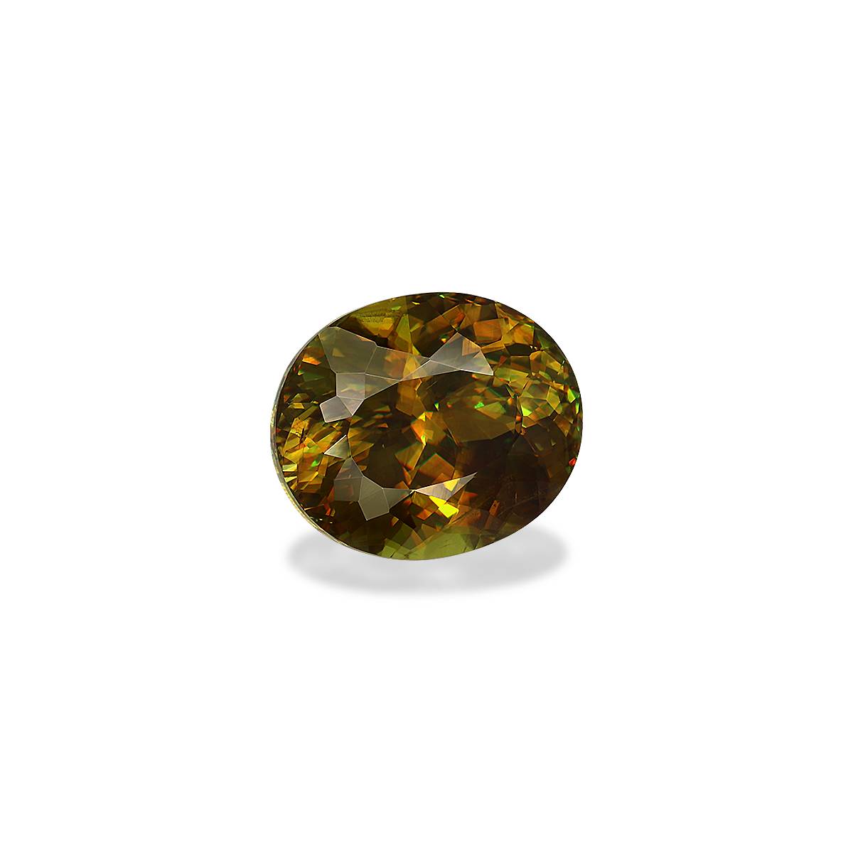 corn yellow sphene, 6.7ct oval cut — view 3