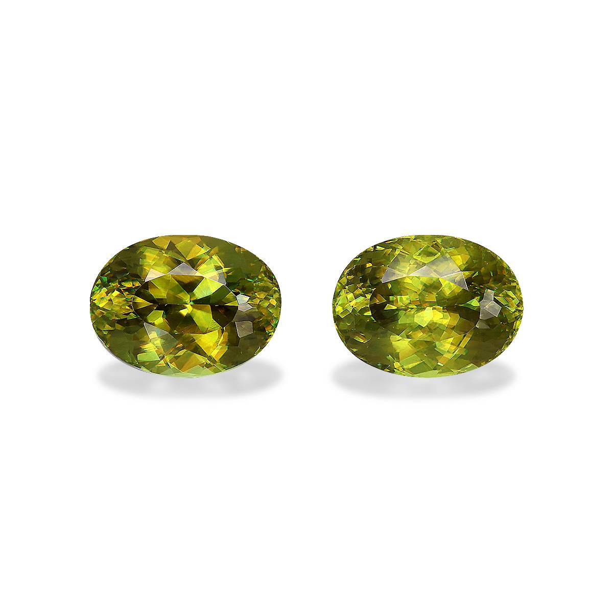 lime green sphene, 10.55ct oval cut — main view