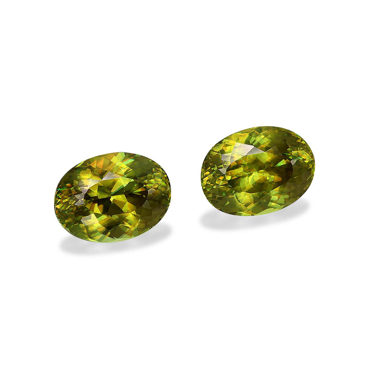 lime green sphene, 10.55ct oval cut — view 3