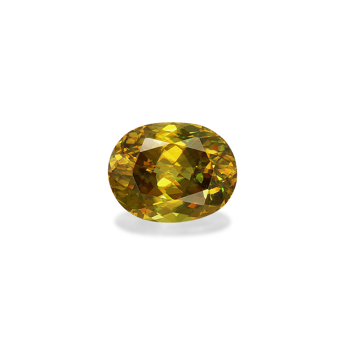 corn yellow sphene, 4.16ct oval cut — main view