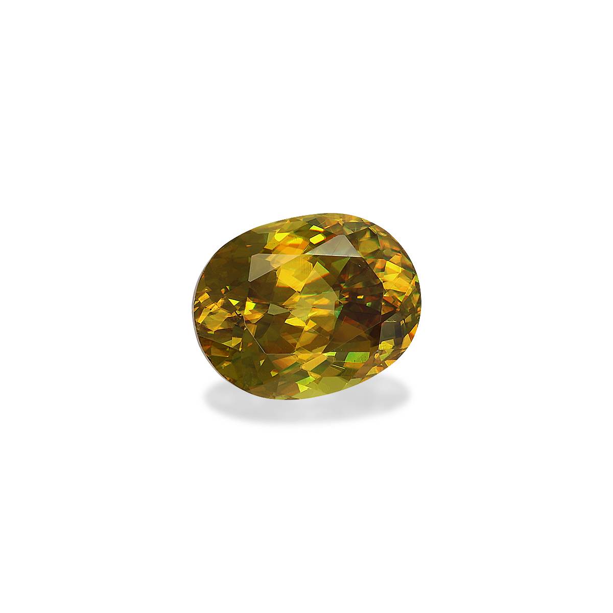 corn yellow sphene, 4.16ct oval cut — view 3