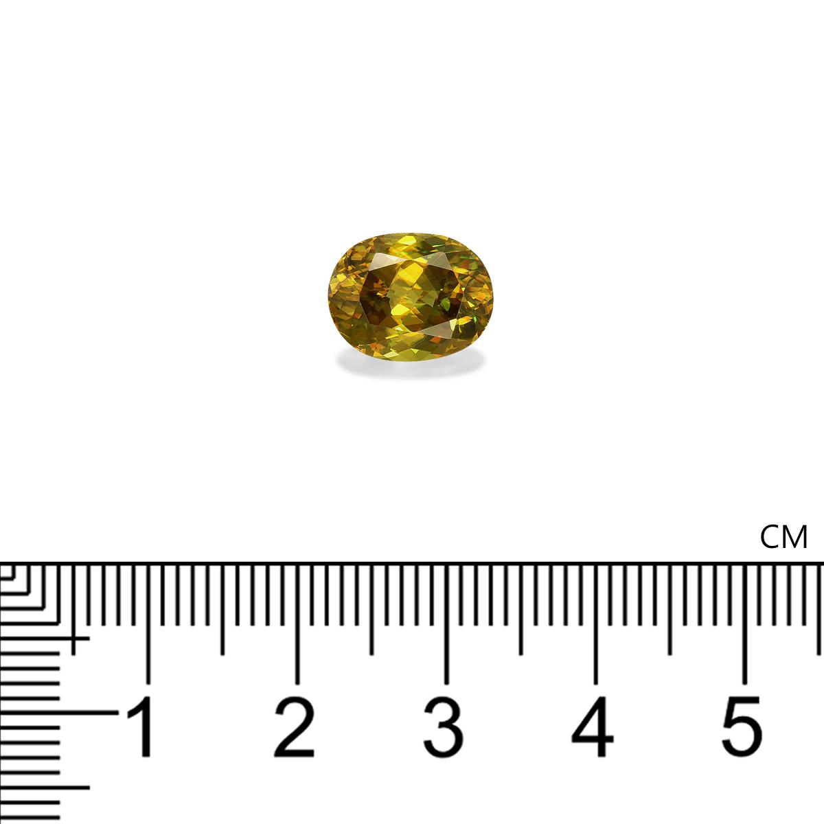 corn yellow sphene, 4.16ct oval cut — view 4