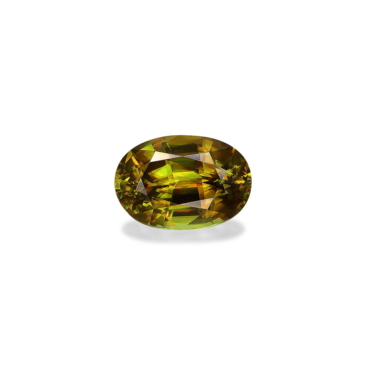 corn yellow sphene, 4.19ct oval cut — main view
