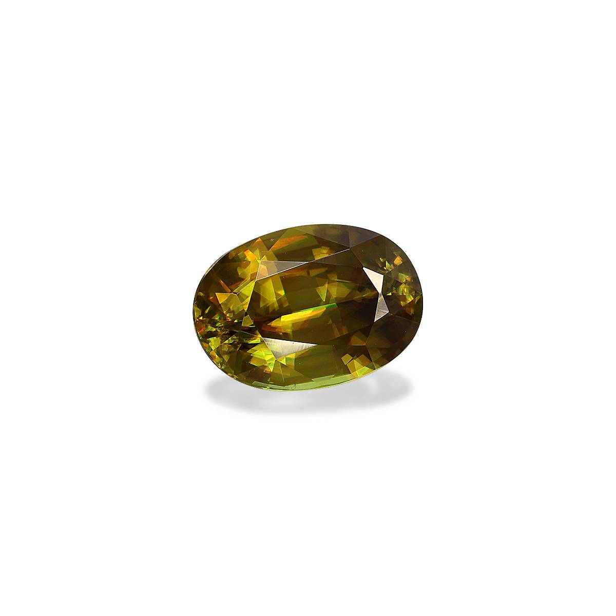 corn yellow sphene, 4.19ct oval cut — view 3