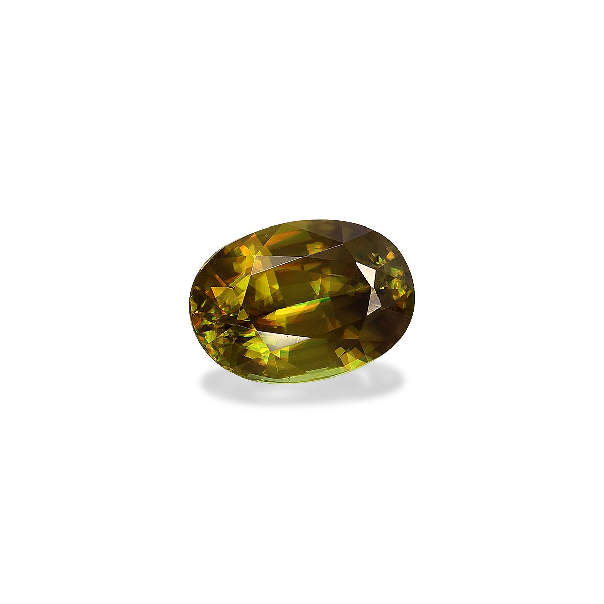 corn yellow sphene, 4.19ct oval cut — view 3