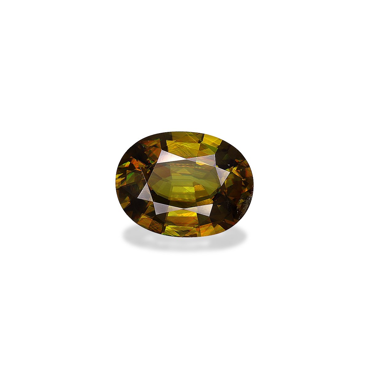 corn yellow sphene, 9.44ct oval cut — main view