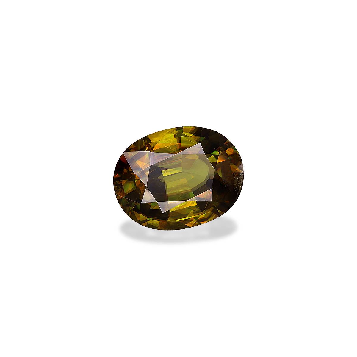 corn yellow sphene, 9.44ct oval cut — view 3