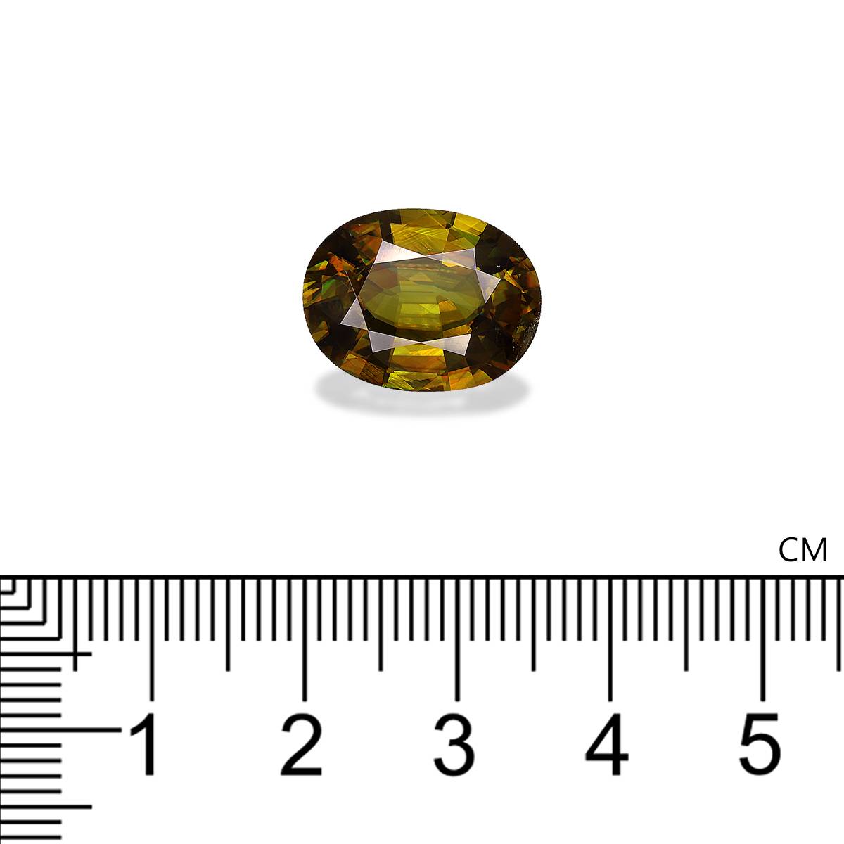 corn yellow sphene, 9.44ct oval cut — view 4