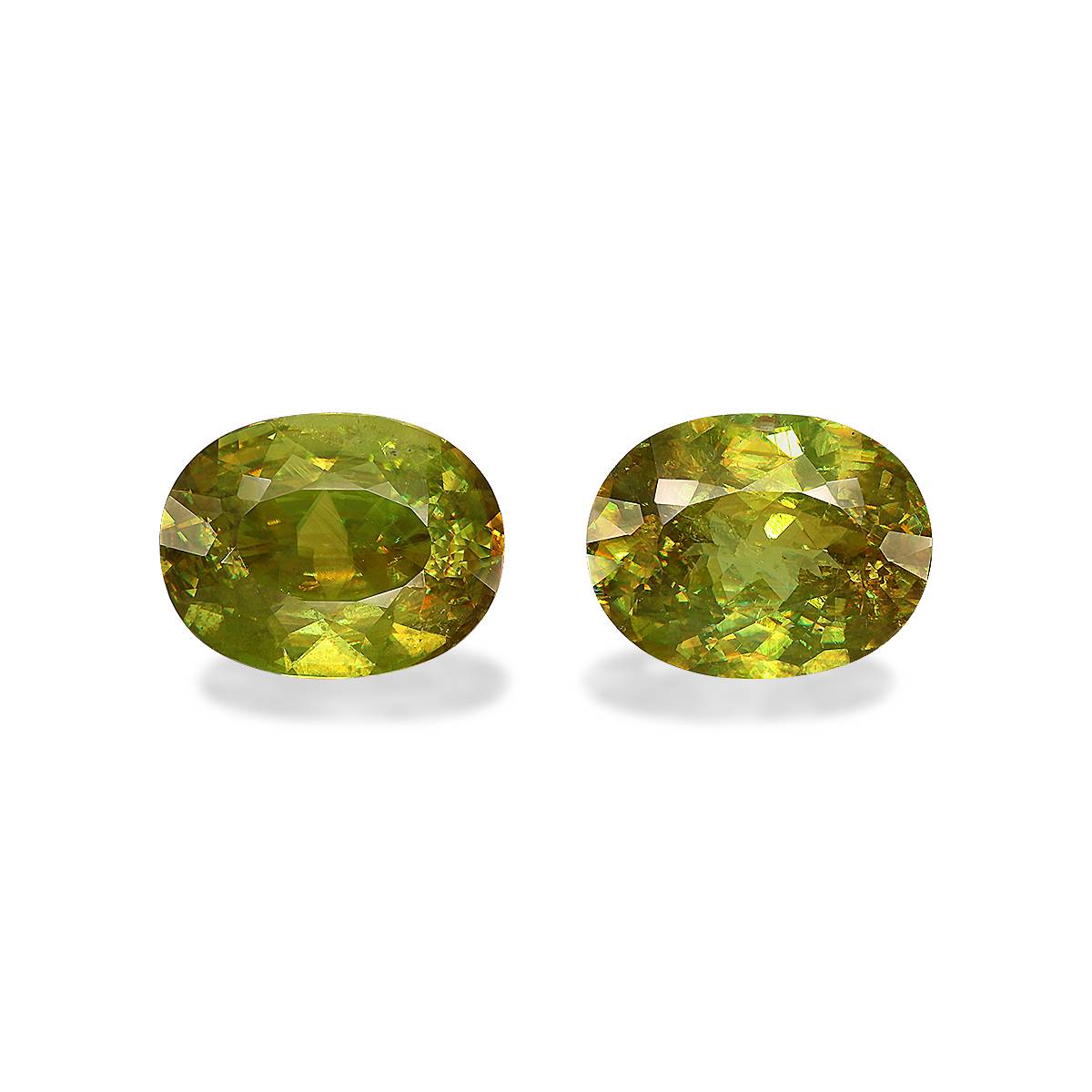 Lime Green Sphene 14.34ct Pair