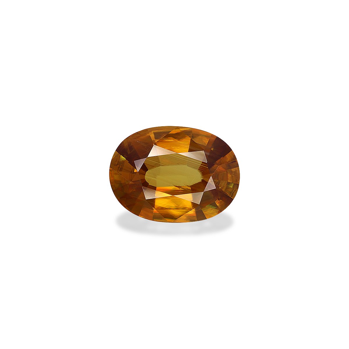 honey yellow sphene, 7.21ct oval cut — main view
