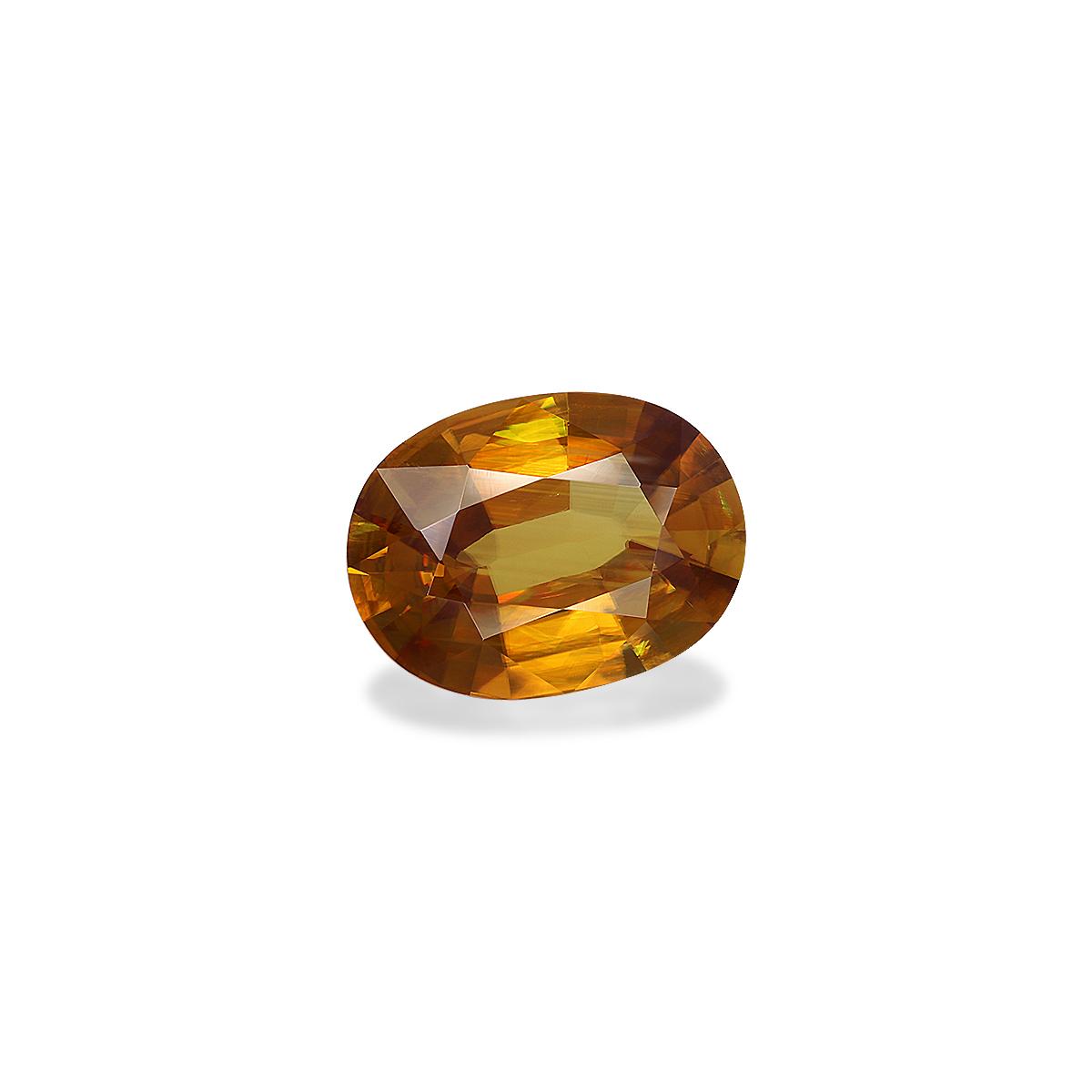 honey yellow sphene, 7.21ct oval cut — view 3