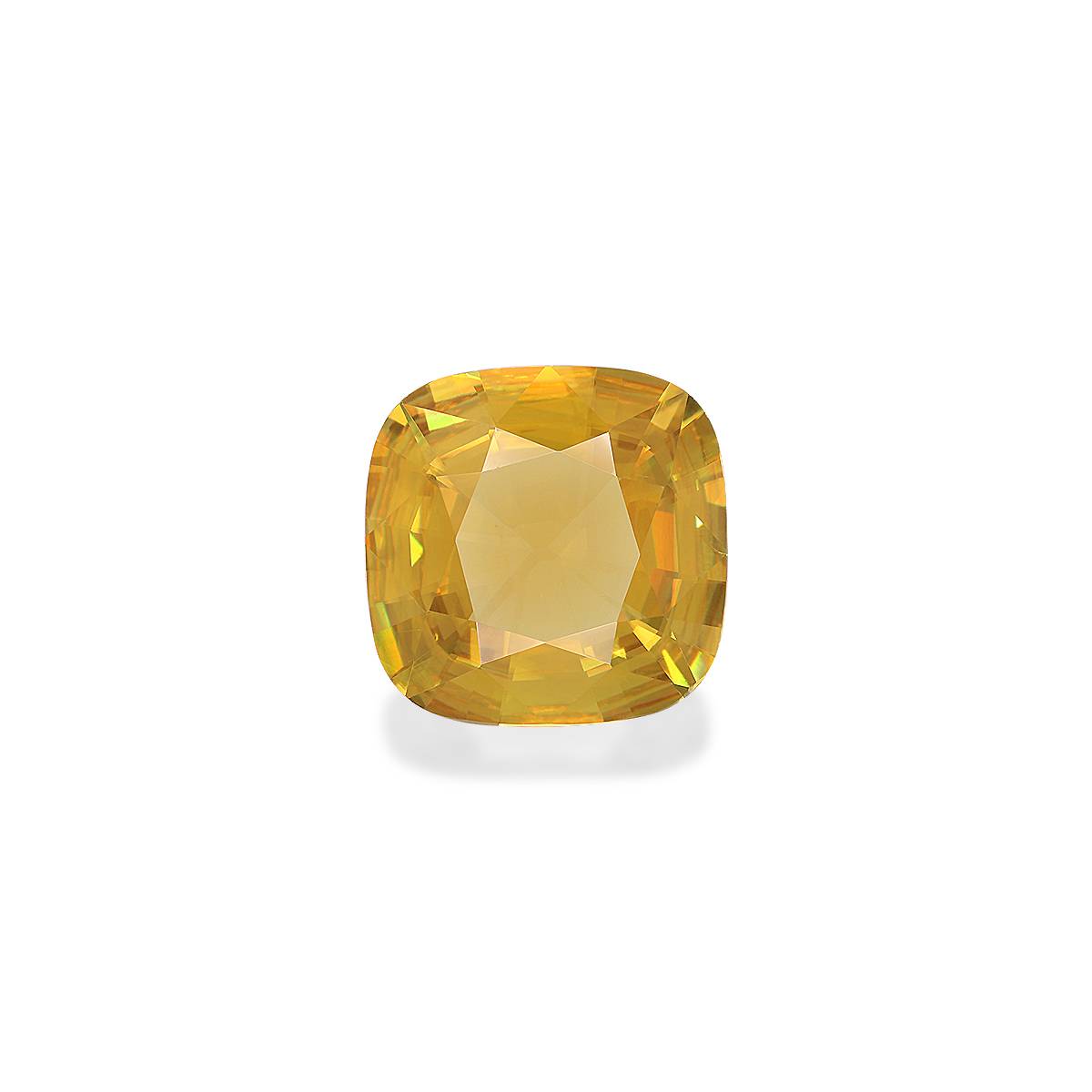 corn yellow sphene, 8.86ct cushion cut — main view