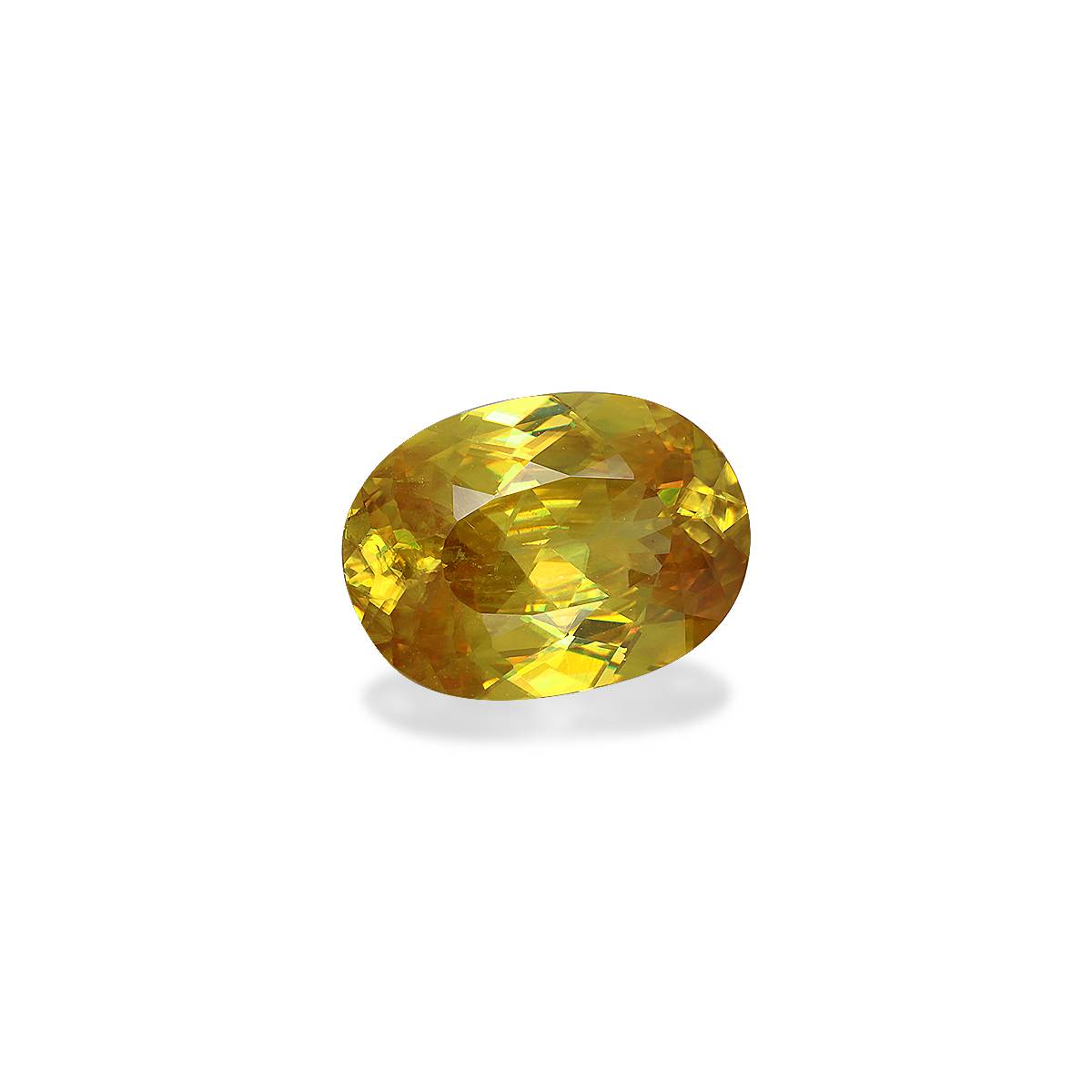 corn yellow sphene, 3.75ct oval cut — view 3