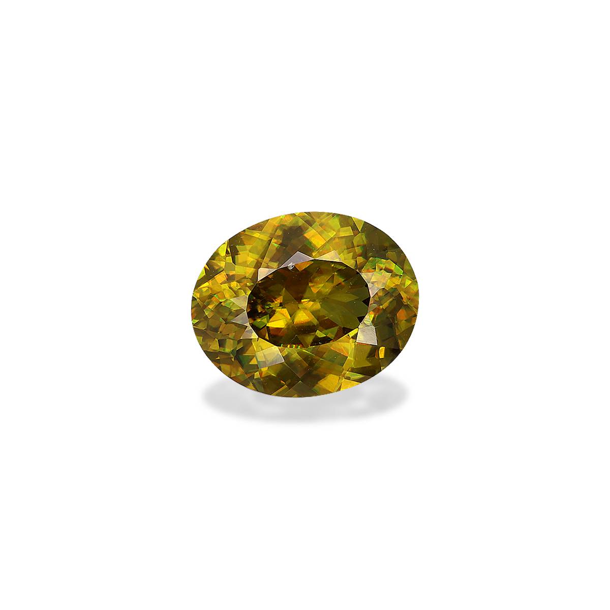corn yellow sphene, 3.4ct oval cut — view 3