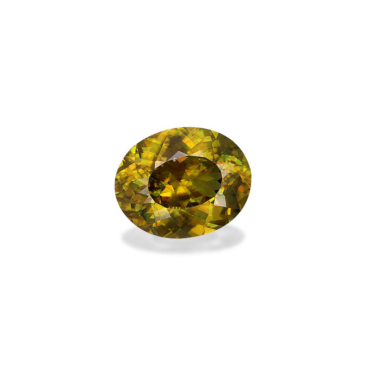 corn yellow sphene, 3.4ct oval cut — view 3