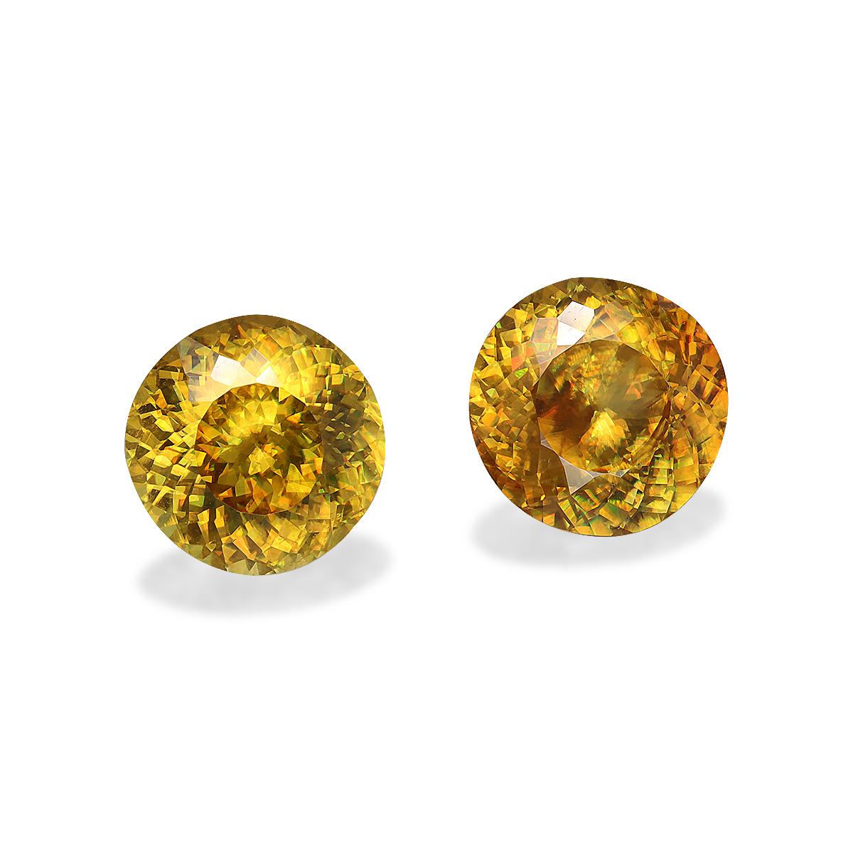 corn yellow sphene, 6.1ct round cut — view 3