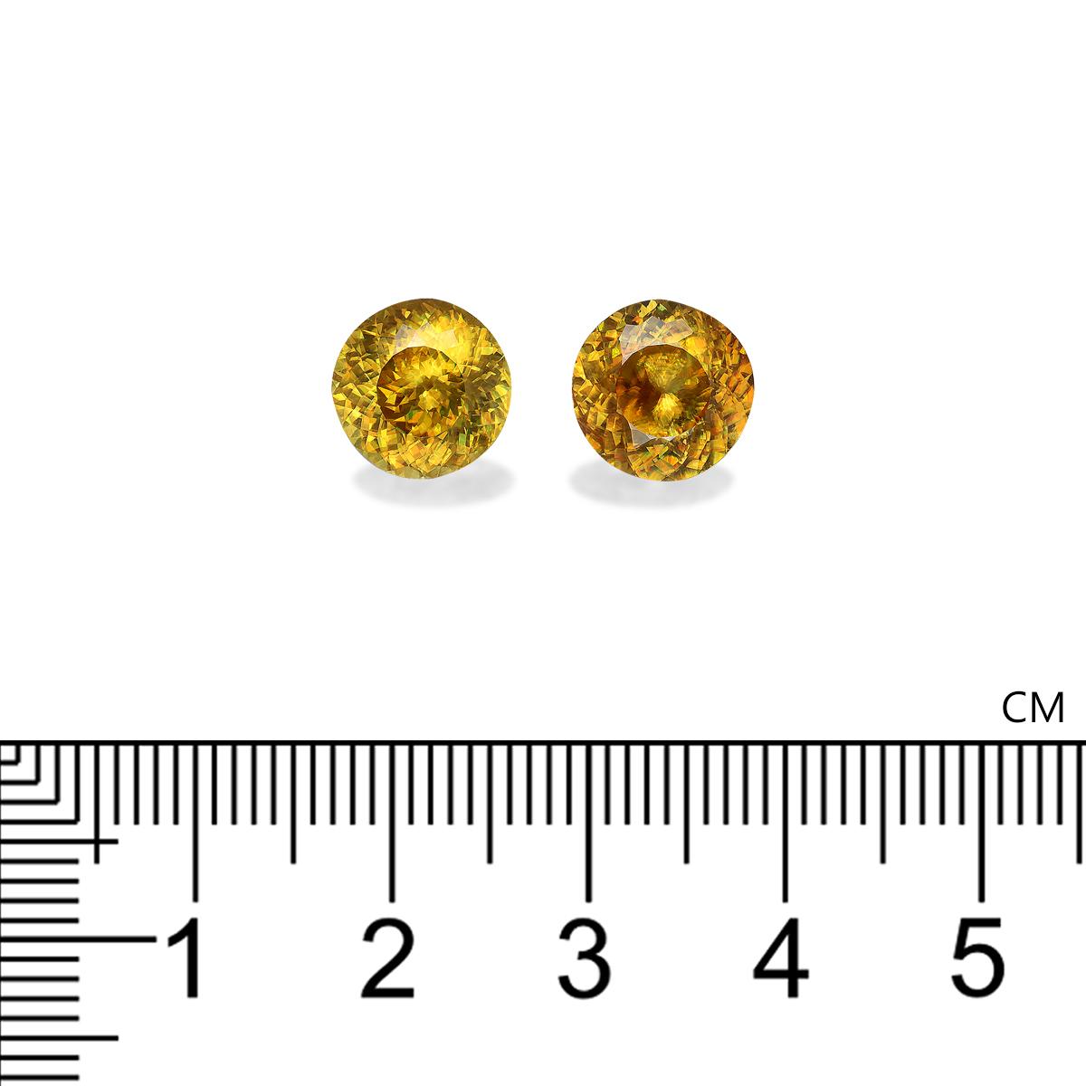 corn yellow sphene, 6.1ct round cut — view 4
