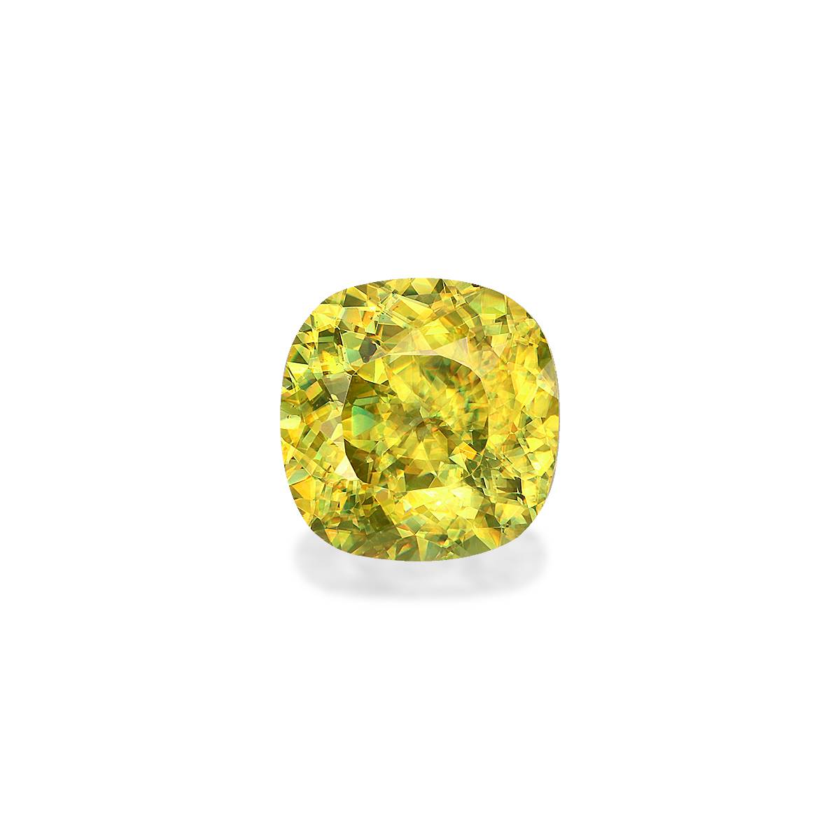 pineapple yellow sphene, 2.9ct cushion cut — main view