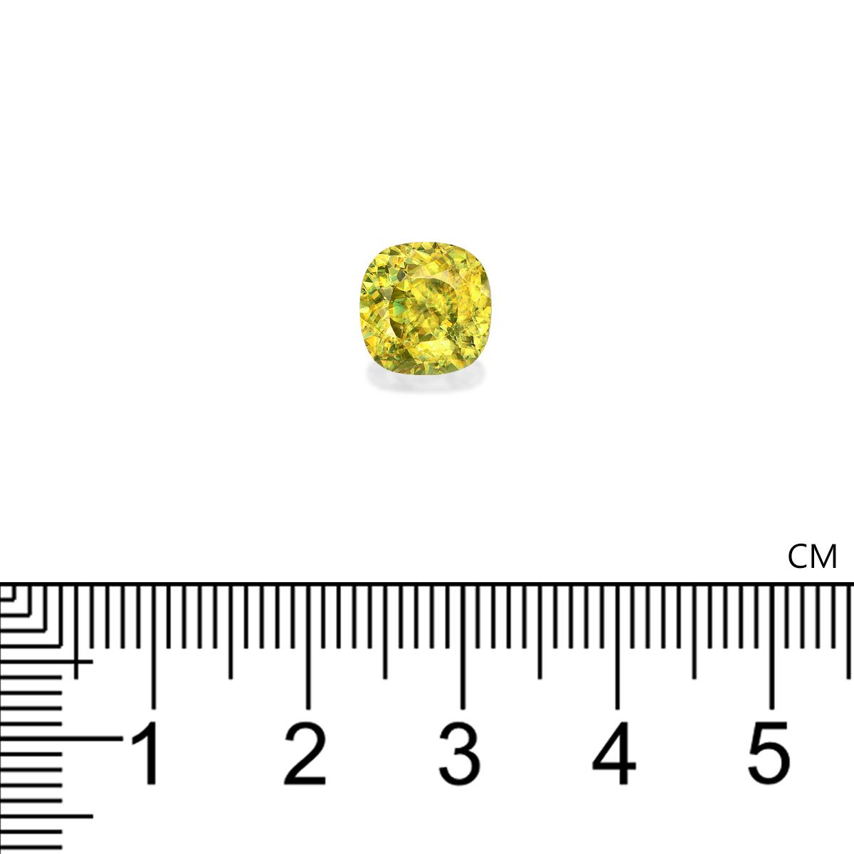 pineapple yellow sphene, 2.9ct cushion cut — view 4