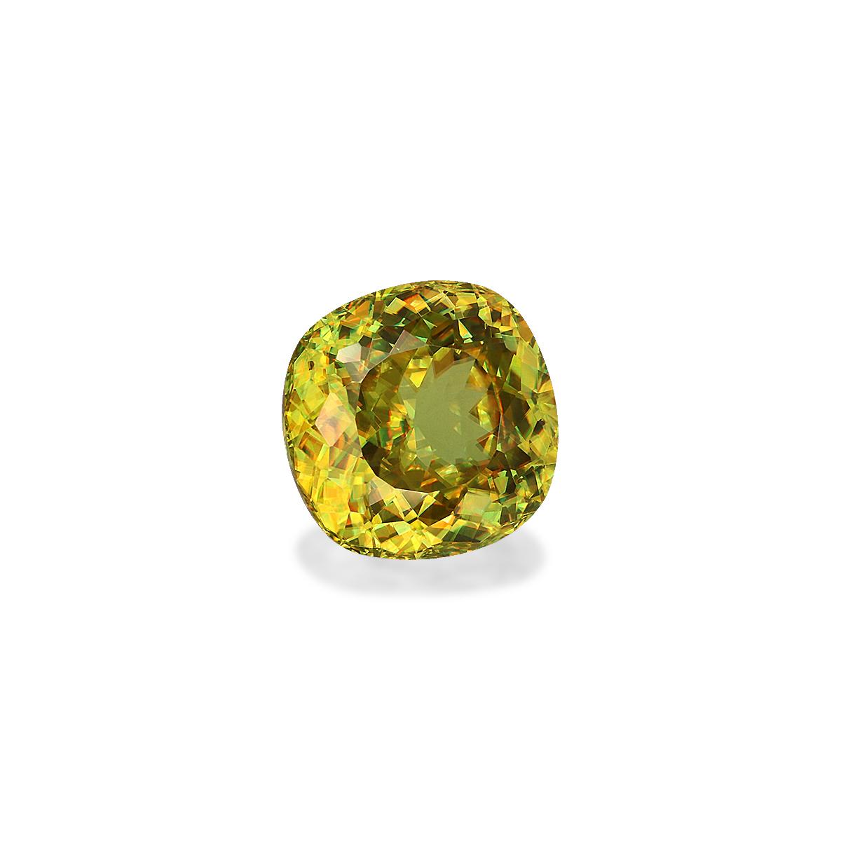 lemon yellow sphene, 3.12ct cushion cut — view 3