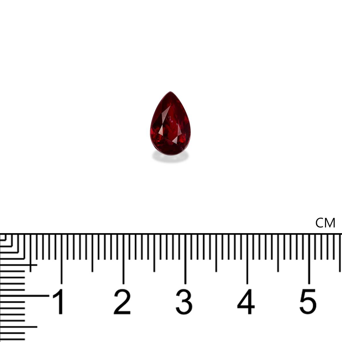 red mozambique ruby, 3.03ct pear cut — view 4