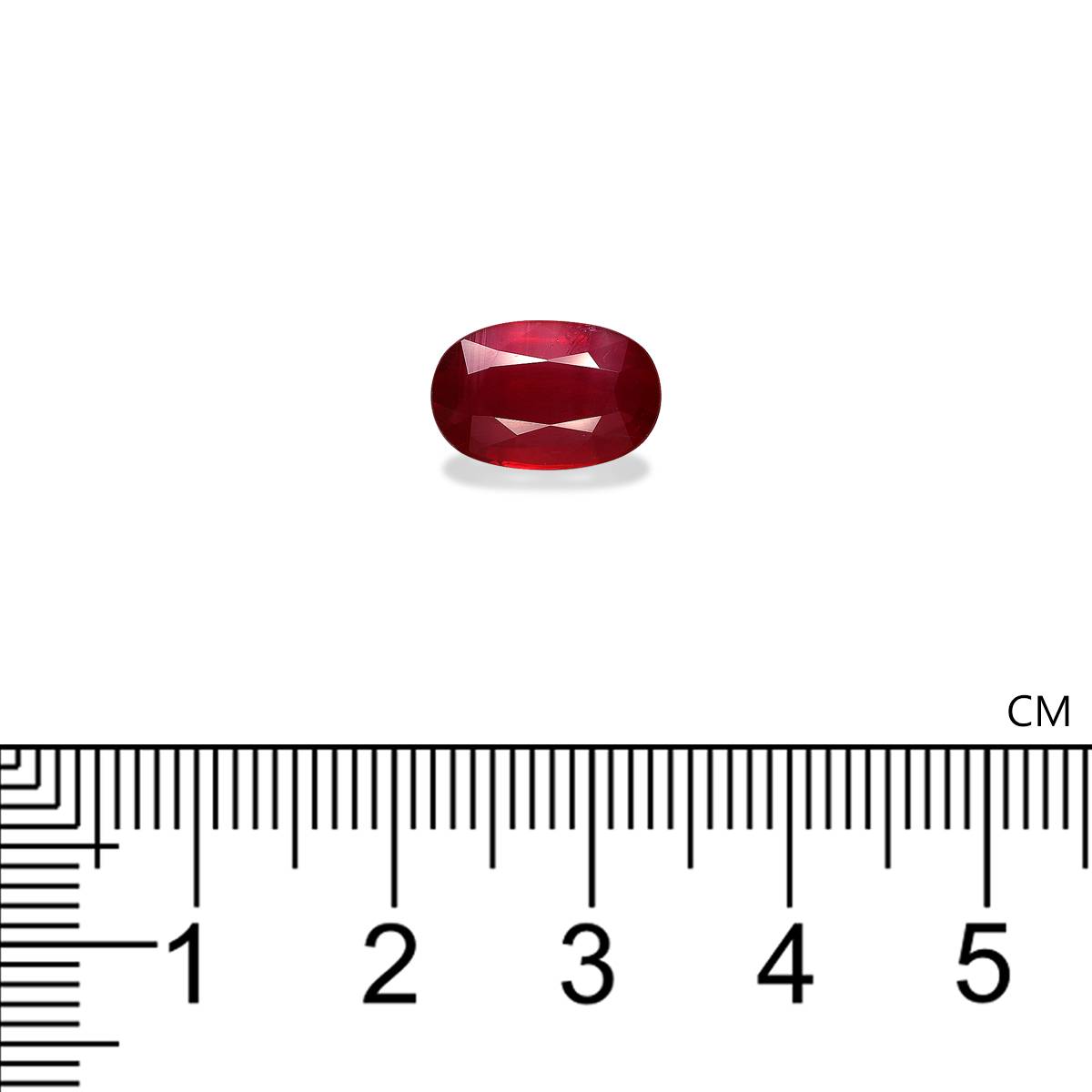 red mozambique ruby, 3.36ct oval cut — view 4