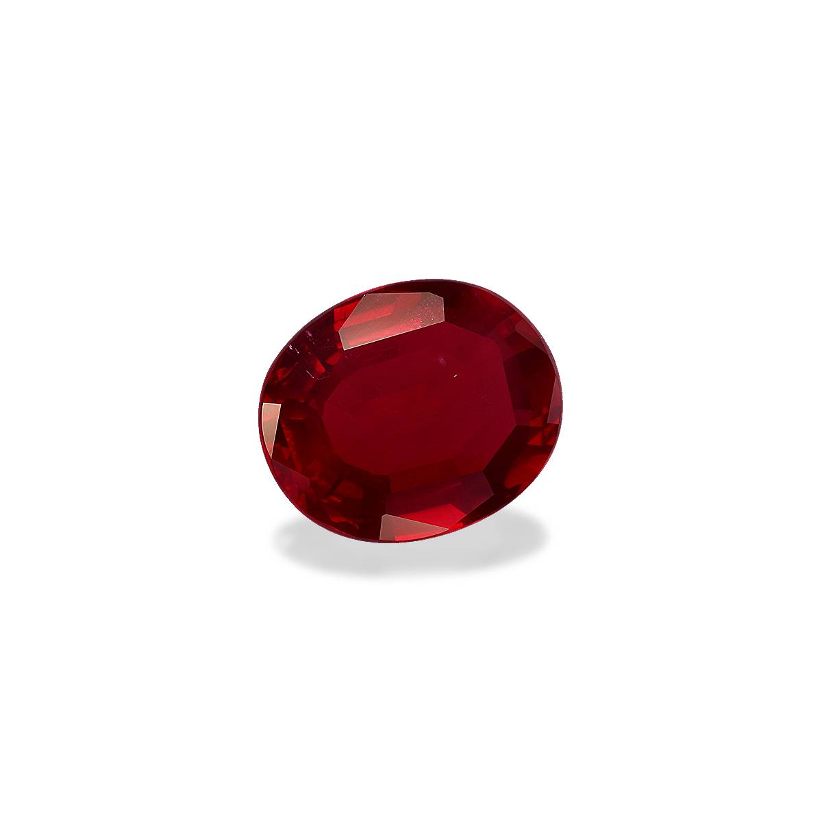red mozambique ruby, 3ct cushion cut — view 3