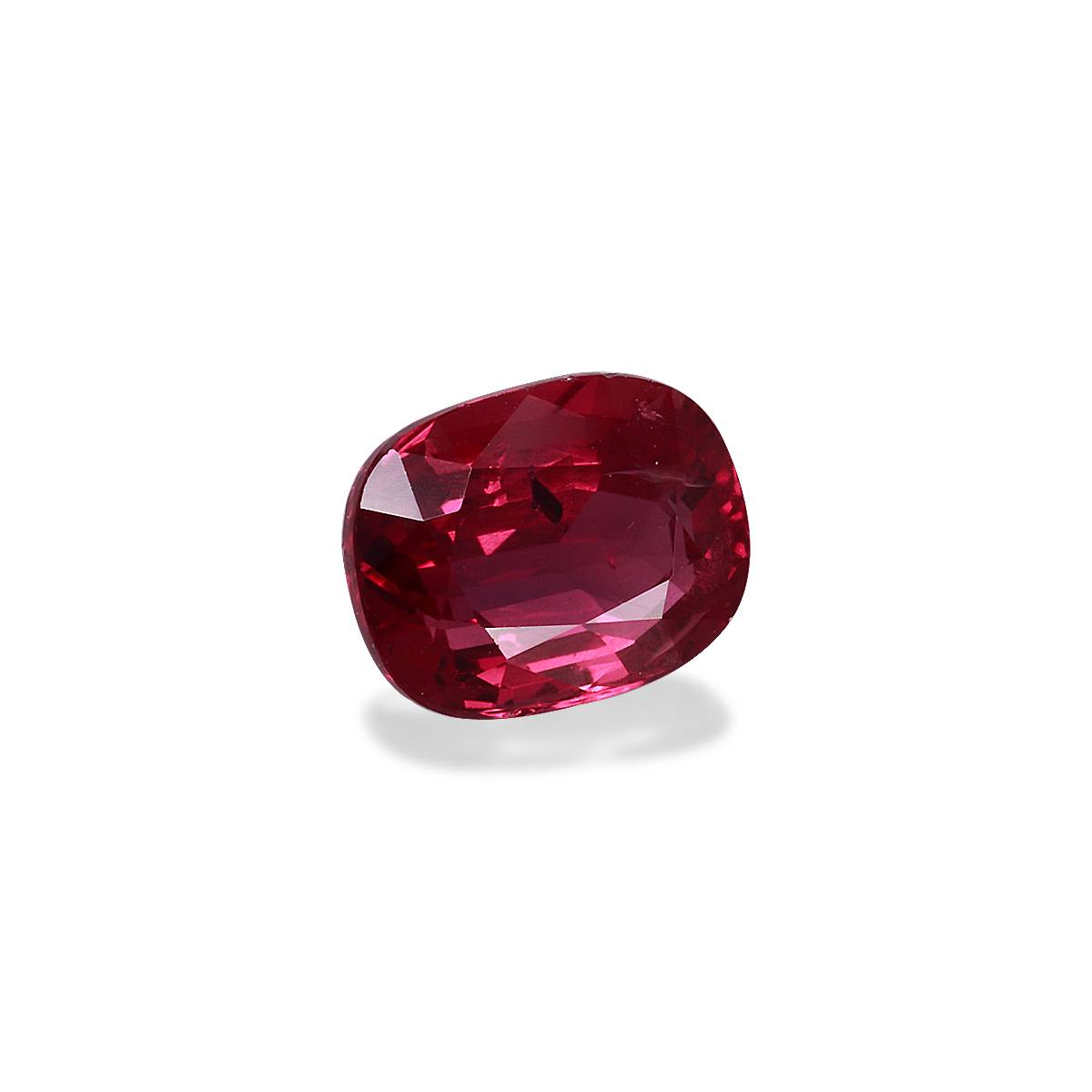 red mozambique ruby, 2ct cushion cut — view 3