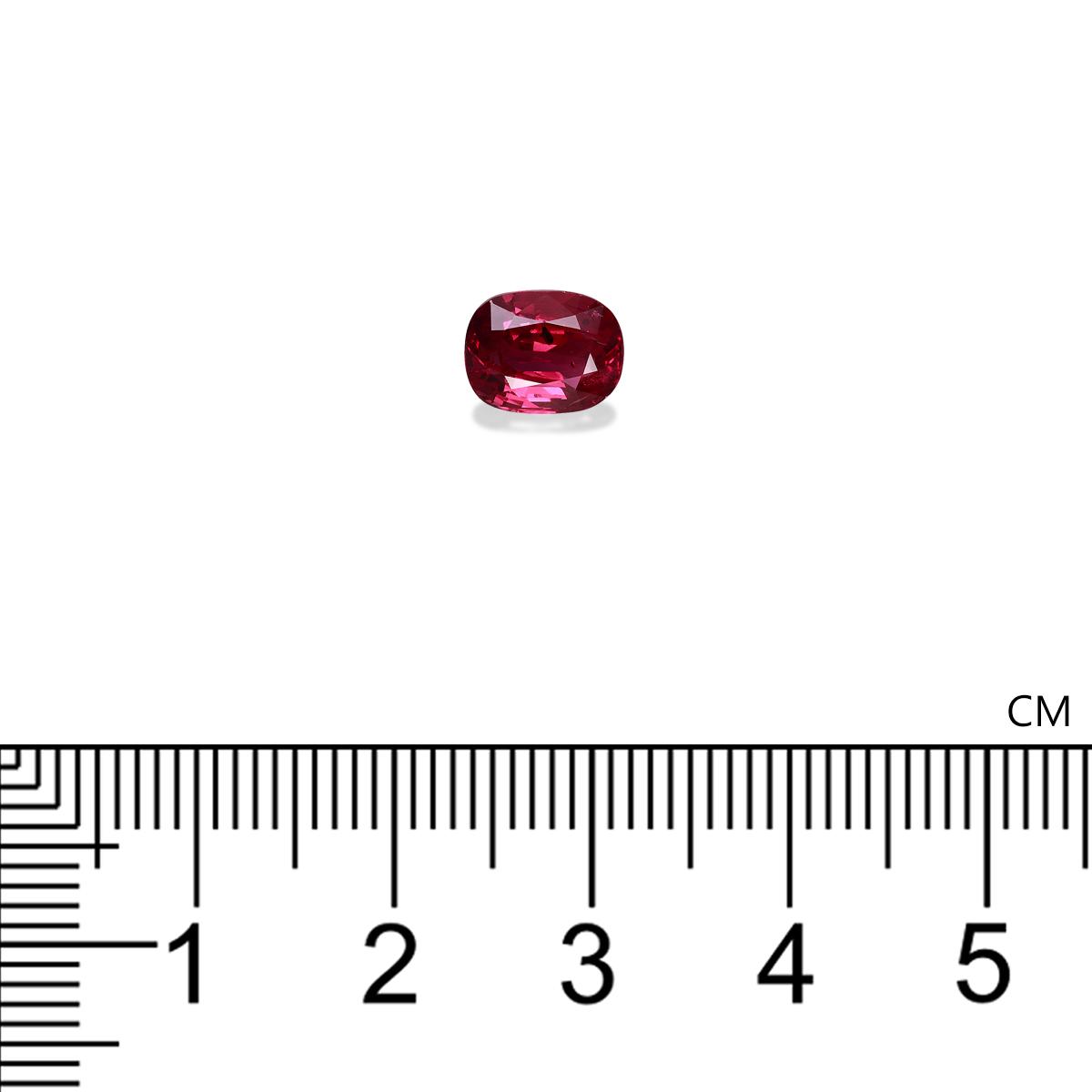 red mozambique ruby, 2ct cushion cut — view 4