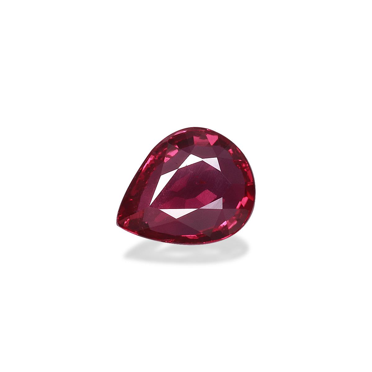 red mozambique ruby, 2ct pear cut — view 3