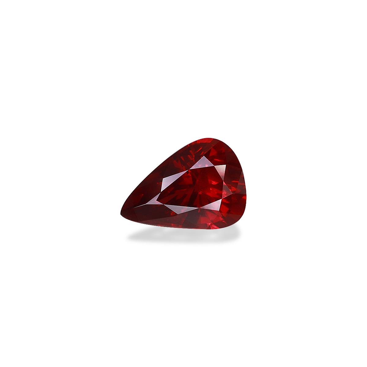 Pigeons Blood red mozambique ruby, 1.92ct pear cut — view 3