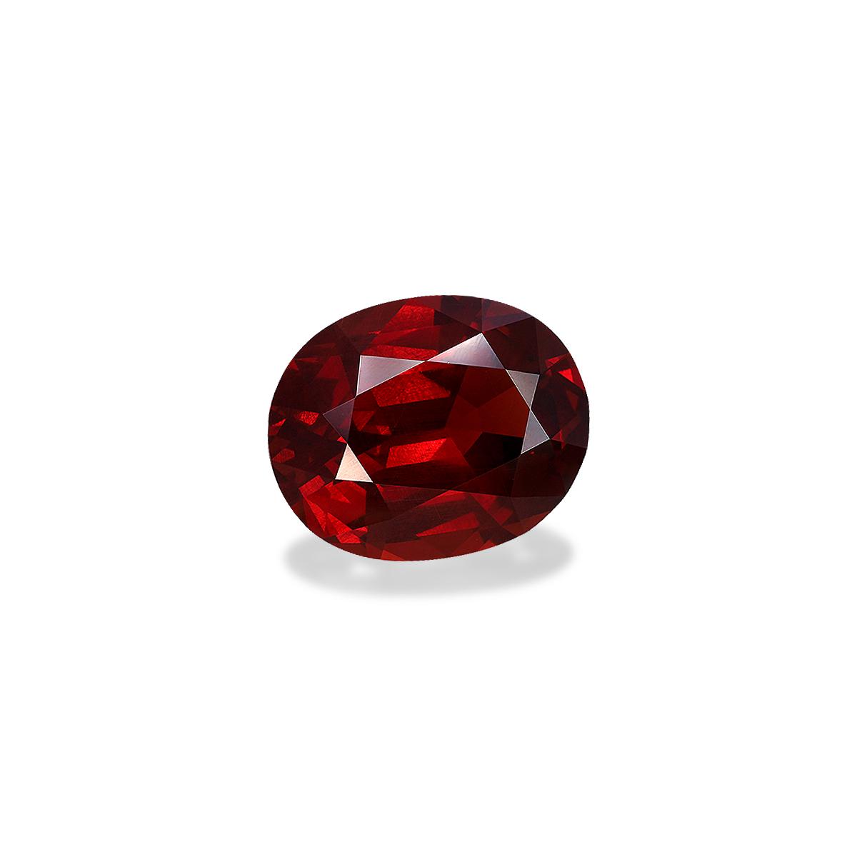 scarlet red spessartite garnet, 9ct oval cut — view 2