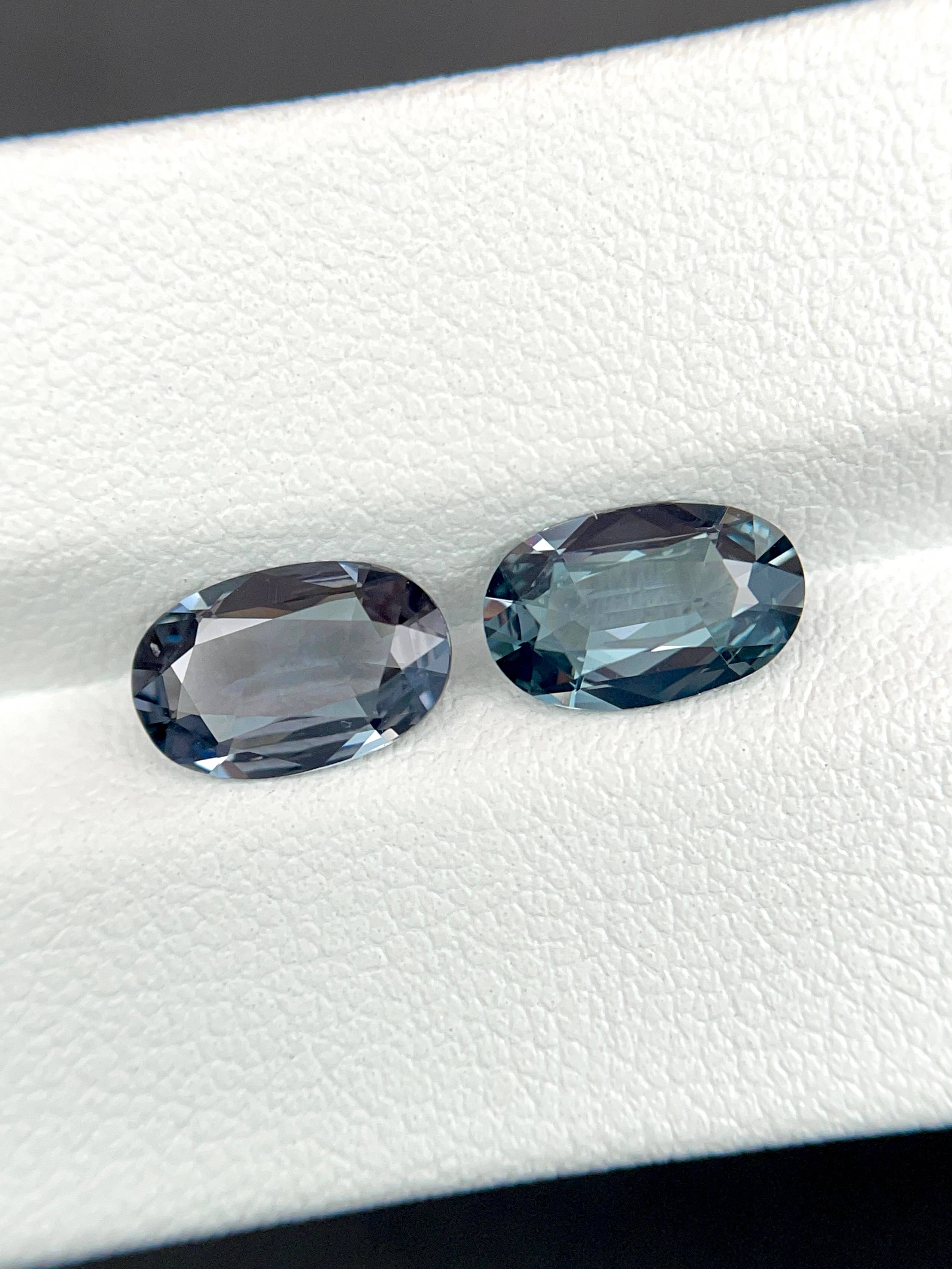 grey grey spinel, 2.95ct oval cut — view 5