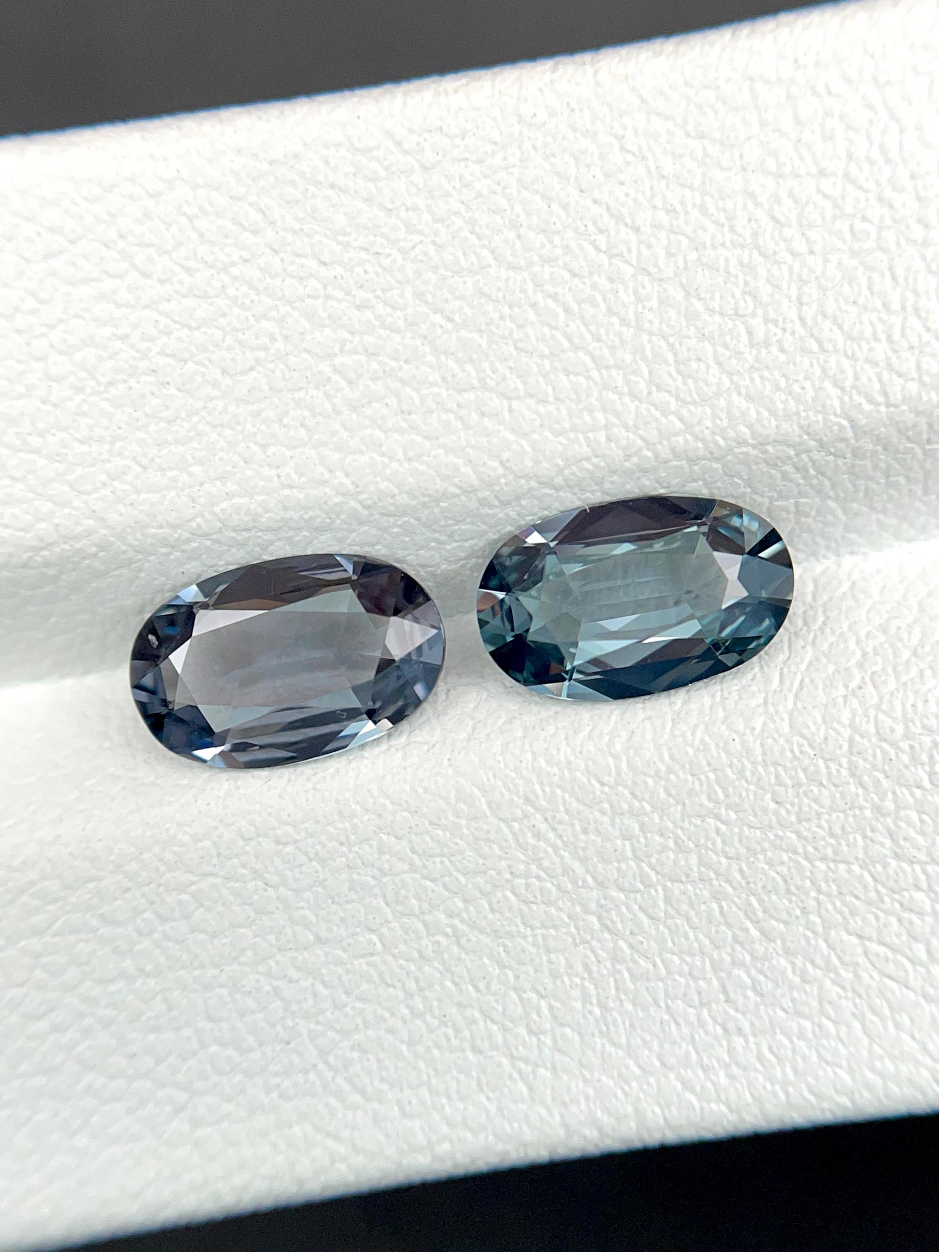 grey grey spinel, 2.95ct oval cut — view 5