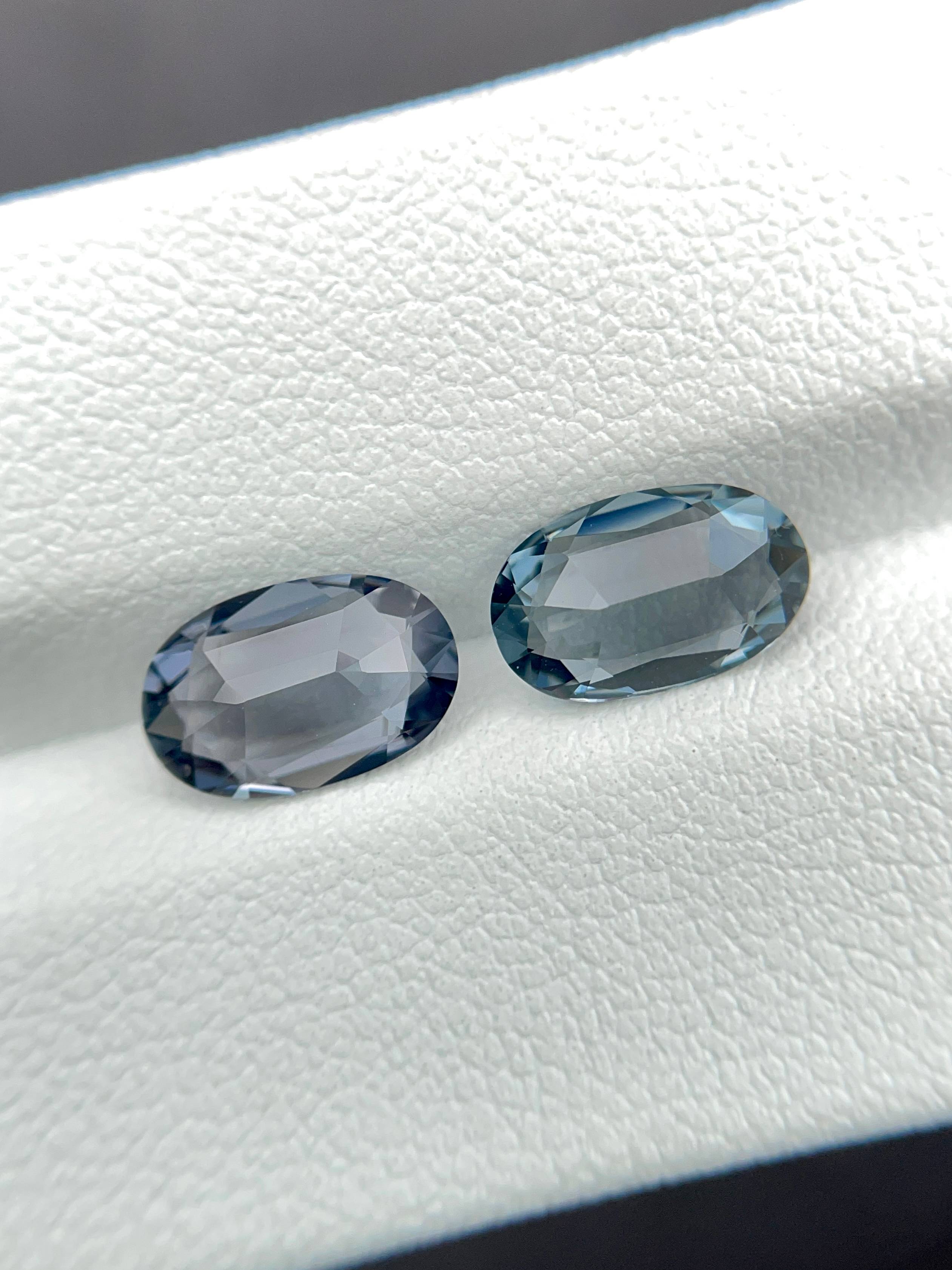 grey grey spinel, 2.95ct oval cut — view 6