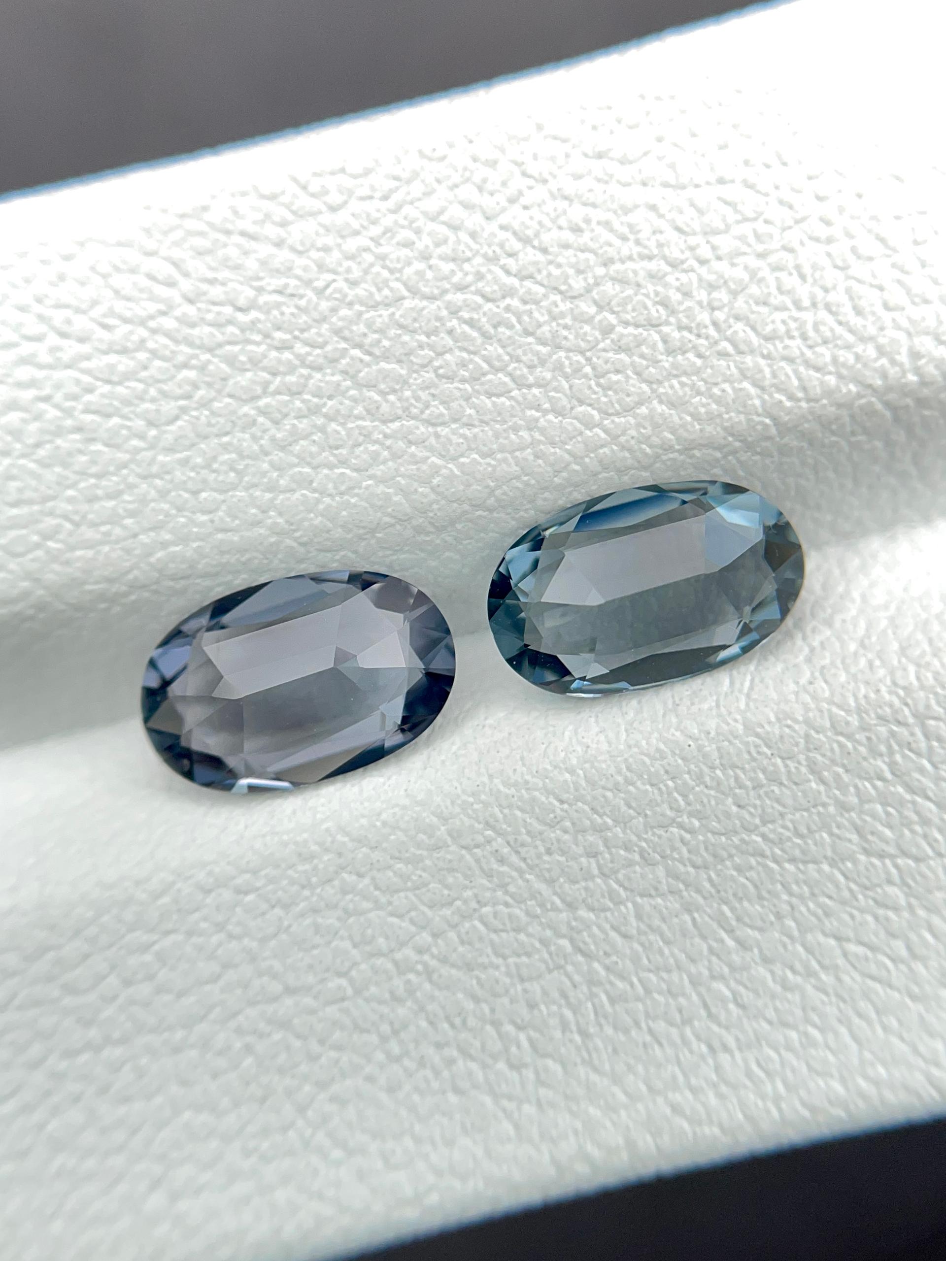 grey grey spinel, 2.95ct oval cut — view 6
