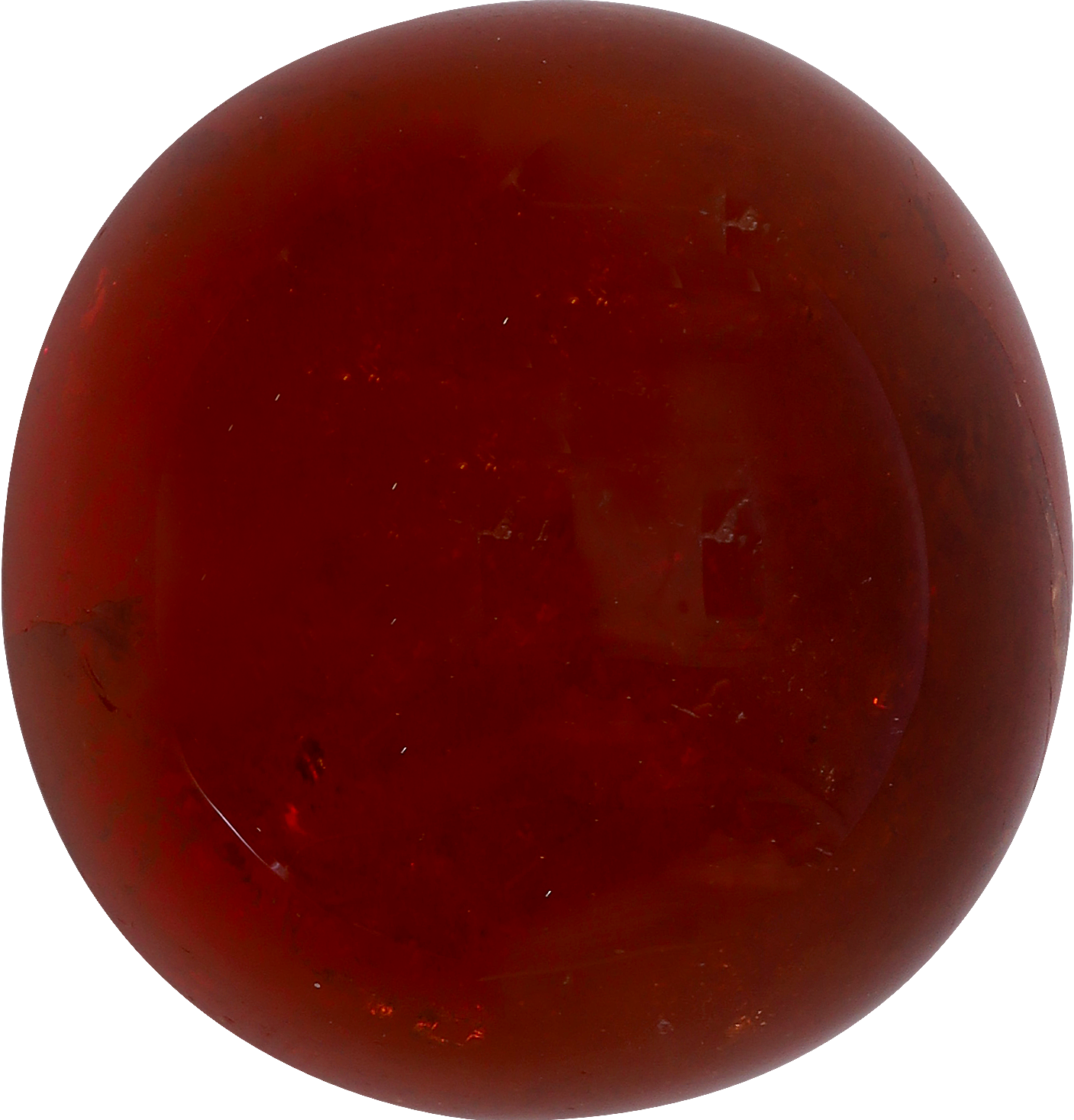 Round cut spessartite garnet