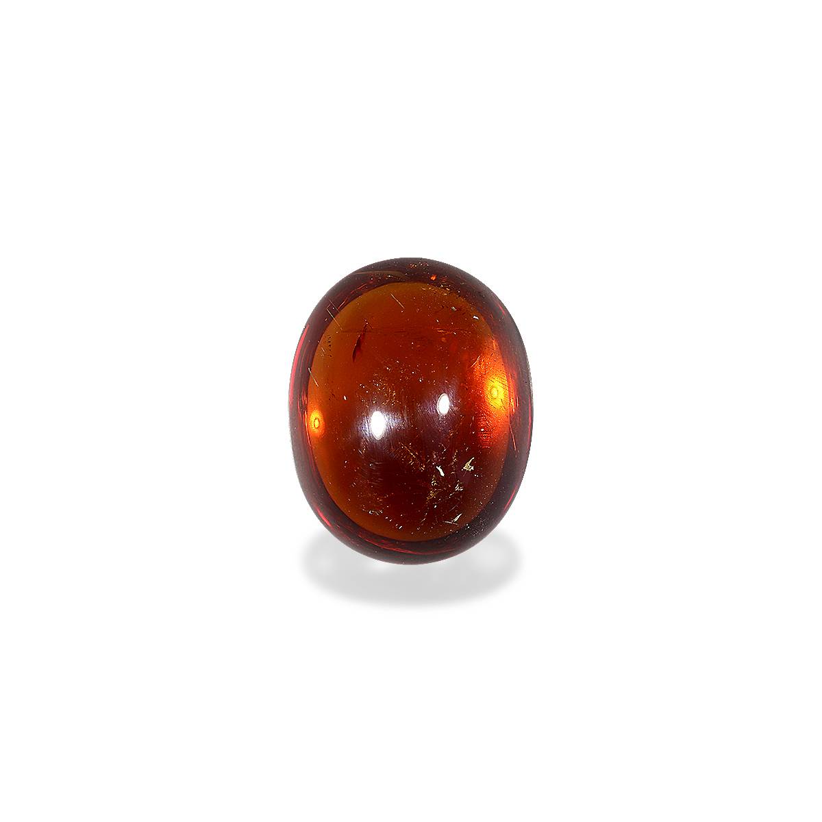 fire orange spessartite garnet, 19.31ct oval cut — view 3