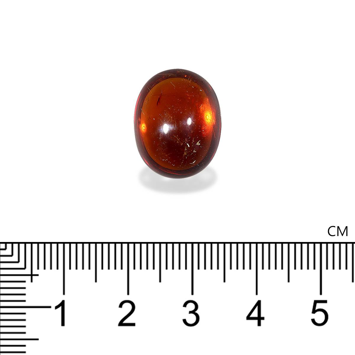 fire orange spessartite garnet, 19.31ct oval cut — view 4