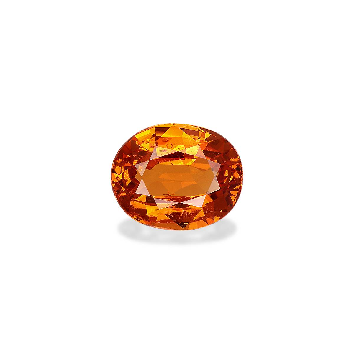 fire orange spessartite garnet, 3.07ct oval cut — main view