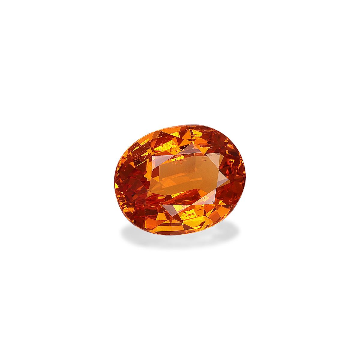 fire orange spessartite garnet, 3.07ct oval cut — view 3