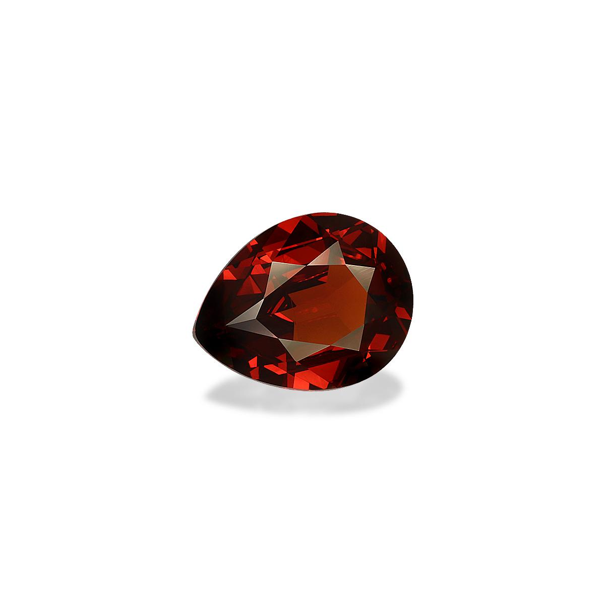fire orange spessartite garnet, 6.01ct pear cut — view 3