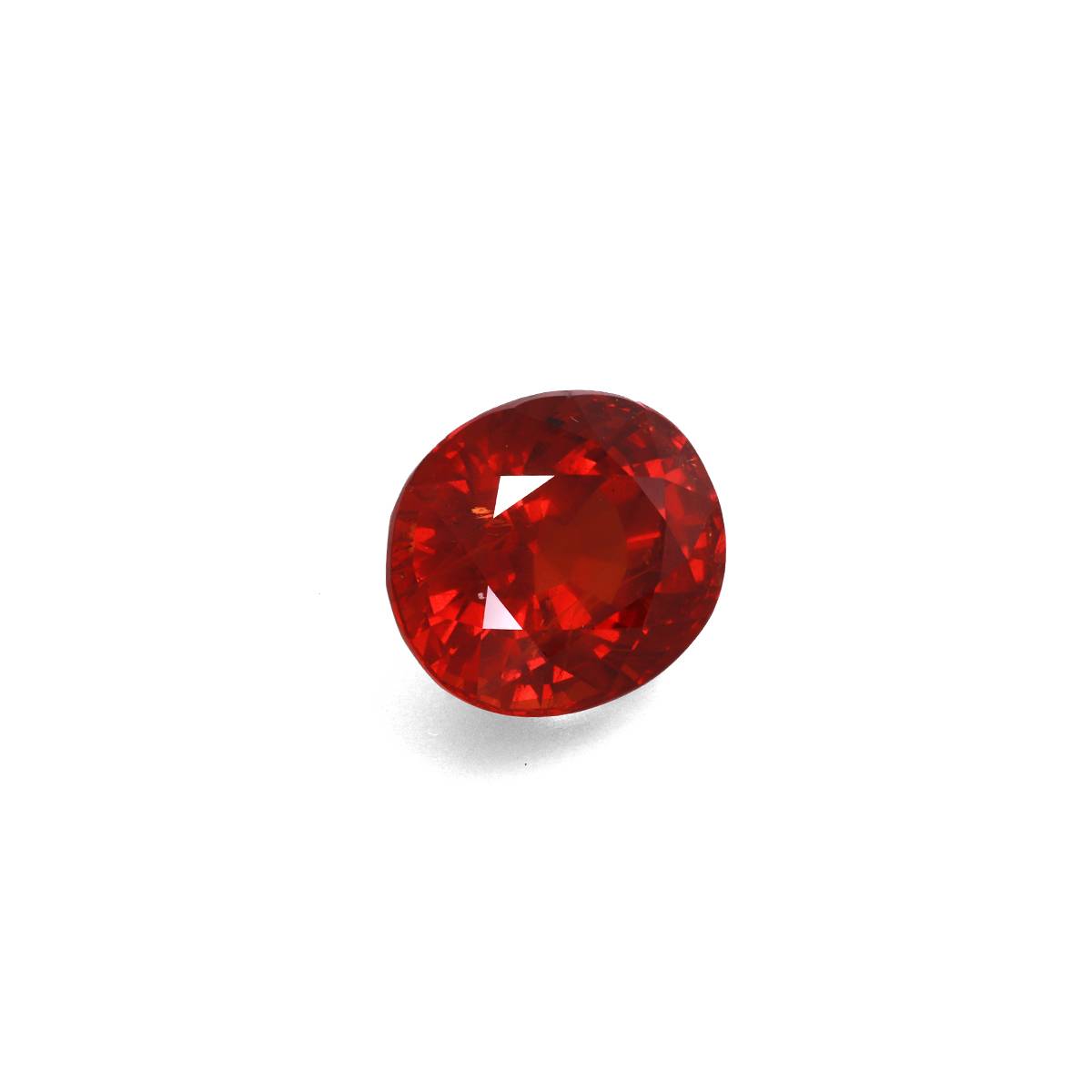 fire orange spessartite garnet, 15.36ct oval cut — view 3